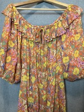 Spell & the Gypsy Collective Floral Dress Vibrant, Orange, Yellow Botanical