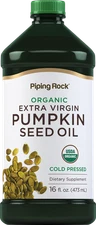 Pumpkin Seed Oil | 16oz | Cold Pressed | Extra Virgin | Non-GMO | by Piping Rock