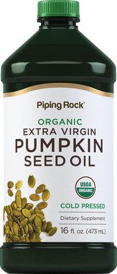 Pumpkin Seed Oil | 16oz | Cold Pressed | Extra Virgin | Non-GMO | by Piping Rock
