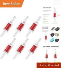Compact One-Way Check Valves for Fish Tanks - Essential 6 Pack for Air Pumps