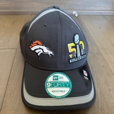 NUEVO CON ETIQUETAS Gorra Denver Broncos Super Bowl 50 | Gorra gris ajustable New Era 9FORTY
