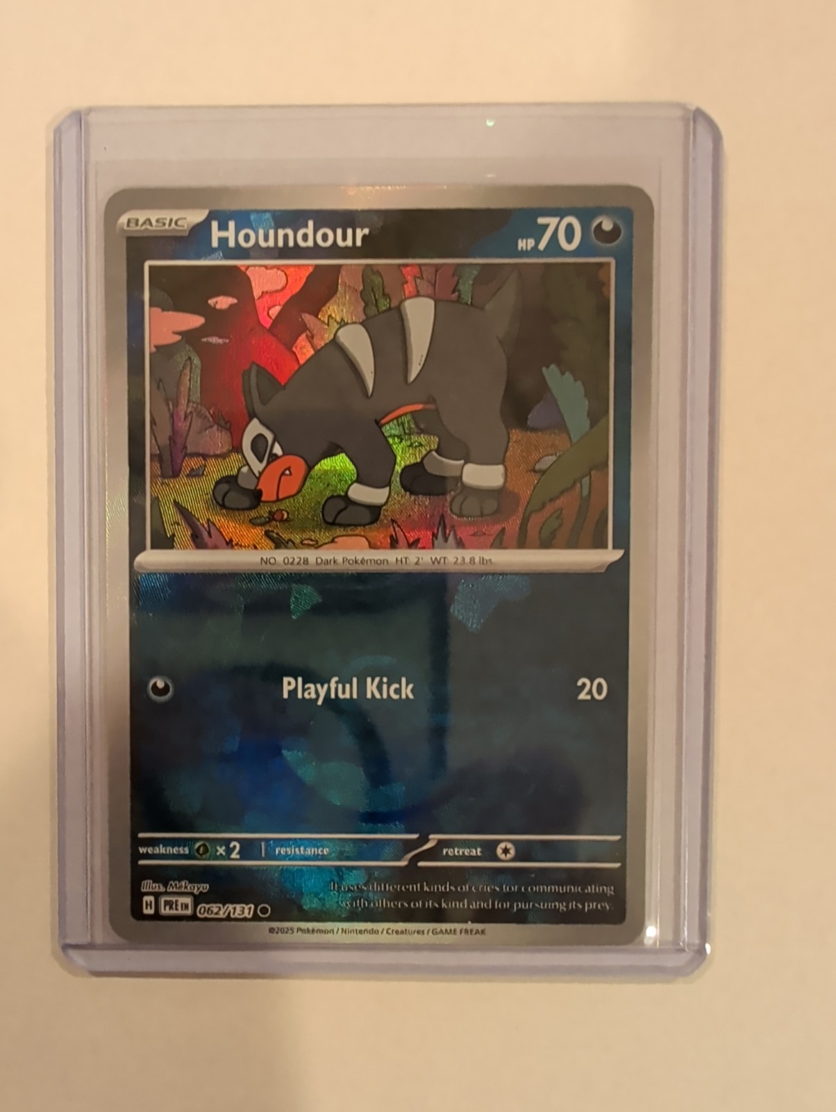 Houndour 62/131 Reverse Holo - Pokemon Prismatic Evolutions Poke Ball NM/M