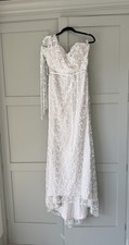 Phase Eight Anabel Lace One Shoulder Wedding Dress. Size 12, RRP �425