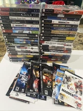 Lot Of 40 PSP Game Cases ONLY With More Than 36 Manuals + Bonus Cover Art!!