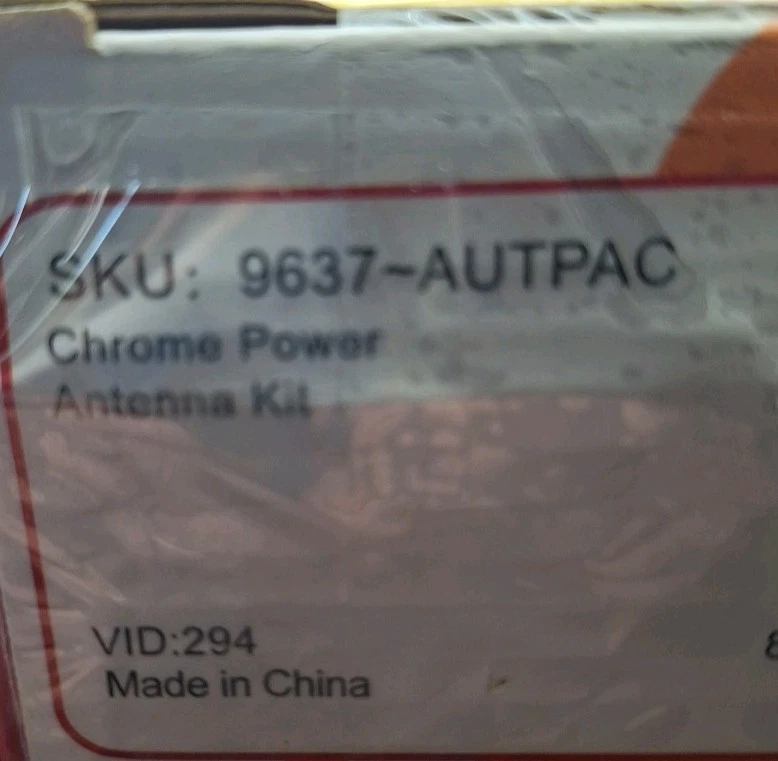 Antena de alimentación automática Loc AM/FM cromada para Ford Mustang 1968 cupé nueva en caja EE. UU. Foto 4 de 4