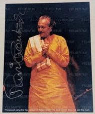 Ravi Shankar SIGNED AUTOGRAPHED EXCLUSIVE 8x10 Glossy Photo Sitar Master Pundit1