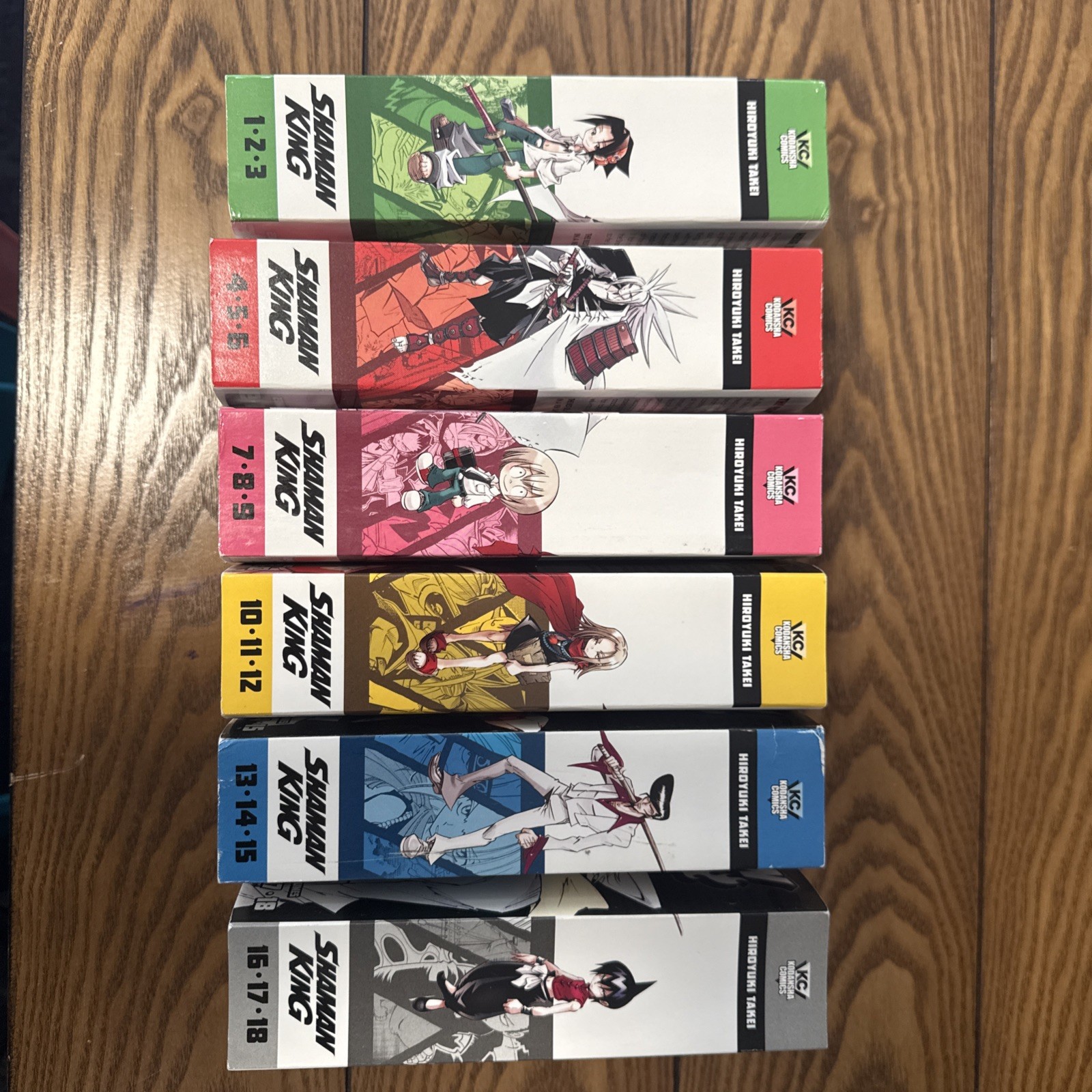 Shaman King Manga Omnibus Vol 1-18 6 Libros Inglés Hiroyuki Takei Auténtico