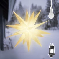 Weihnachtsstern Beleuchtet 3D Leuchtstern Polypropylen 60Cm Adventsstern IP44