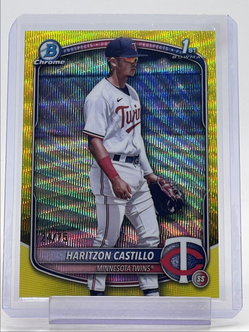 HARITZON CASTILLO 2025 BOWMAN CHROME 1ST YELLOW WAVE /75 Q3917