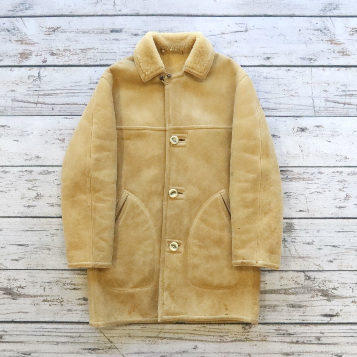 Vintage 60s Abercrombie & Fitch Suede Sherpa Lined Trench Coat