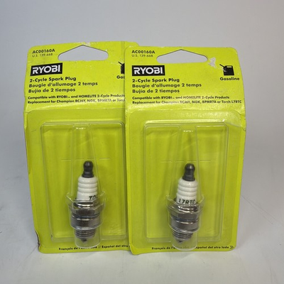 #ad 2 Pack RYOBI AC00160A 2 CYCLE SPARK PLUG 139 668 $16.16