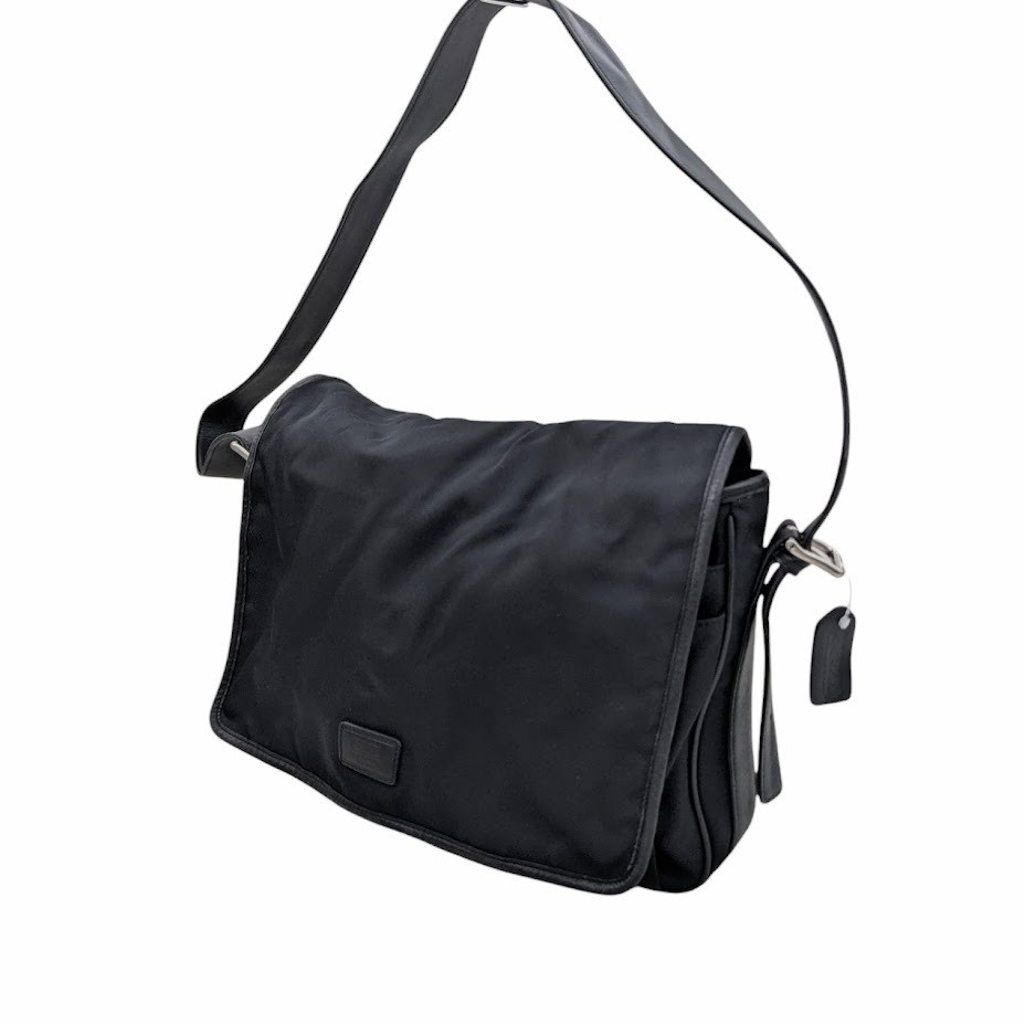 COACH Black Leather & Nylon Shoulder Bag C1R 5118 with Complimentary Color Option