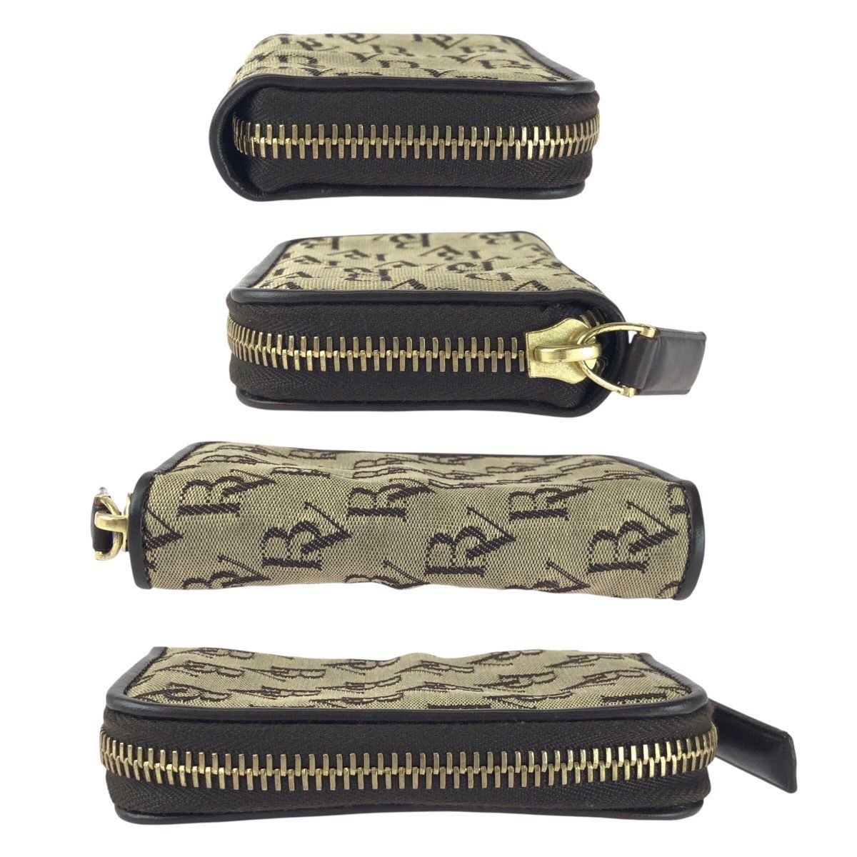 Bottega Veneta Canvas Wallet Beige Brown Gold Hardware Women’s thumbnail 6