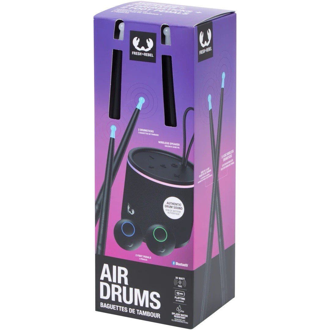 Set Batteria Bluetooth Fresh 'n Rebel Air Drums - Nero - Party Ready