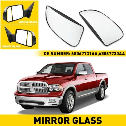Pair Rear Mirror Tow View Spotter lower For Glass Dodge Ram 1500 2500 3500 4500