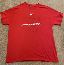 WNBA Washington Mystics T Shirt Red  Size Large Basketball Women's Sports