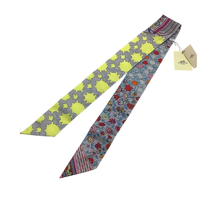 Hermes Tapis Persans Multicolor Silk Scarf 33.5x2 Inches Preowned