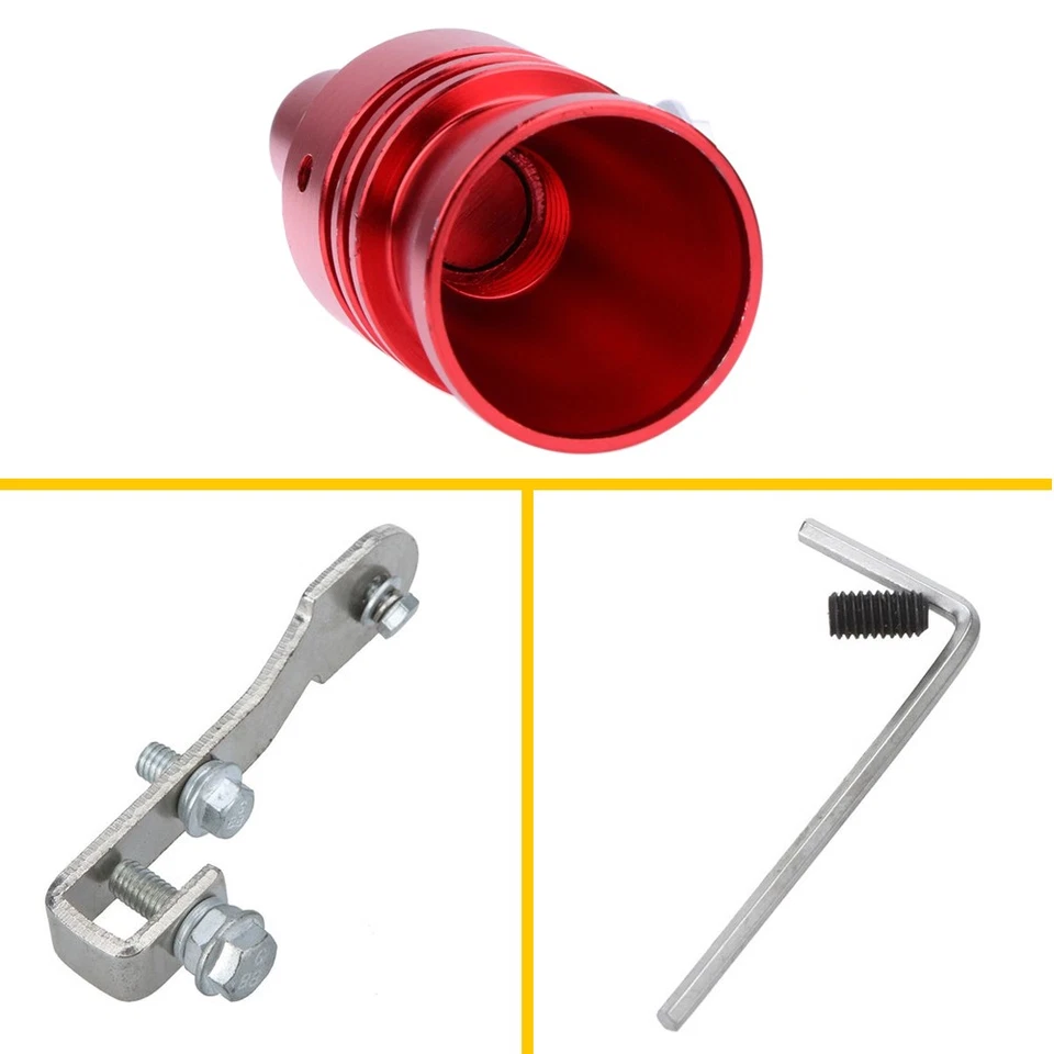 1/2X Silenciador de soplado Simulador Punta Turbo Válvula de ruido Silbato de sonido Accesorio para automóvil Foto 3 de 4