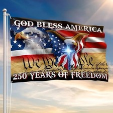 250th Anniversary American Flag 3x5Ft  36x60inch Sided,1776-2026 USA 250 Years