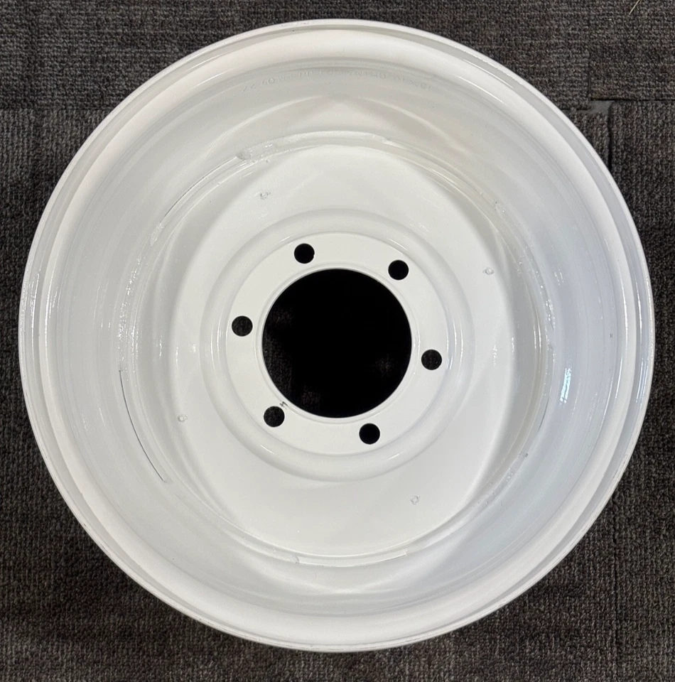 U.S. Wheel 15x10 Gloss White Rat Rod Wheel 6x5.5; Blem, Single - Image 2 of 4