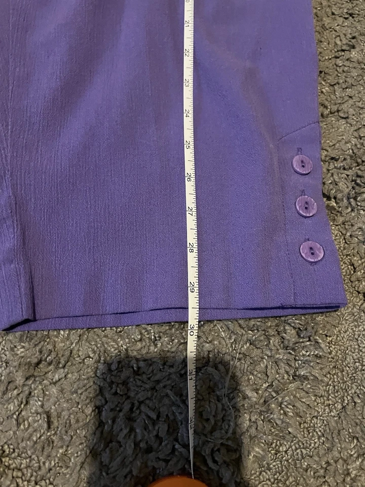 Pantalones Cortos Draper’s & Damon’s Púrpura con Detalle de Botones Talla PL Foto 3 de 4