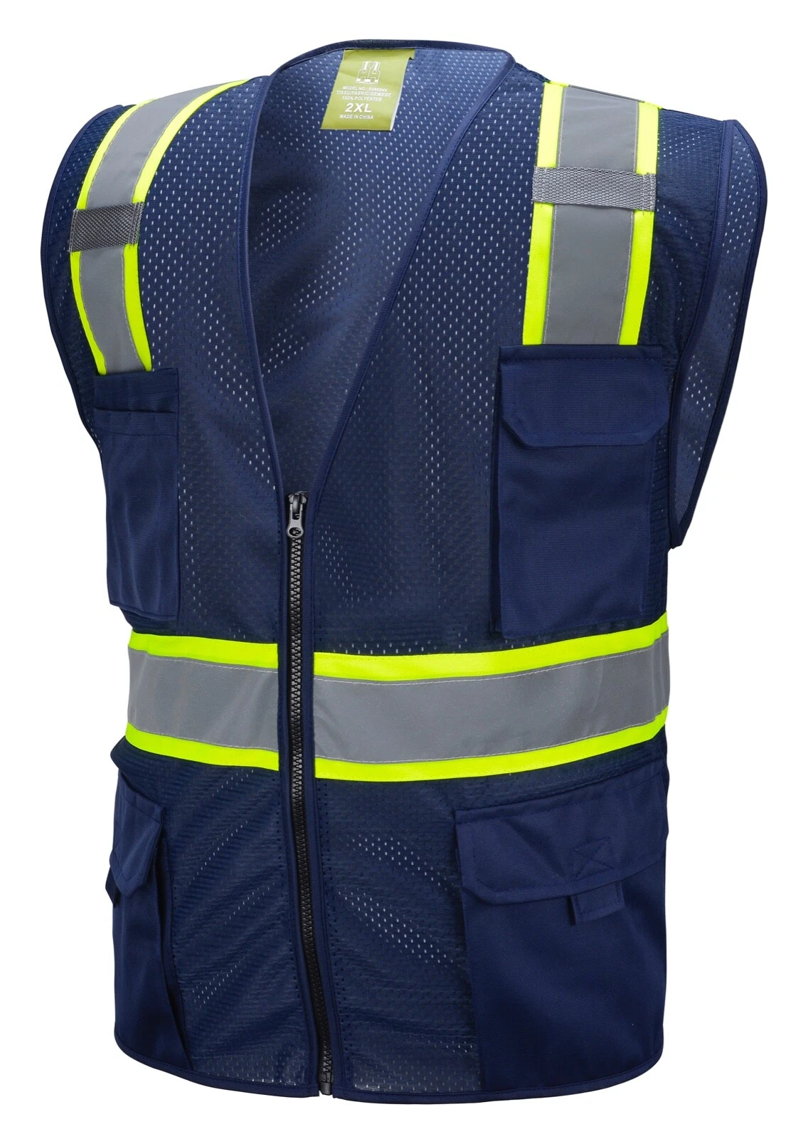 Navy Two Tones Safety Vest ,With Multi-Pocket Tool image 1