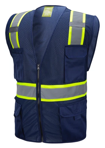 Navy Two Tones Safety Vest ,With Multi-Pocket Tool video thumbnail