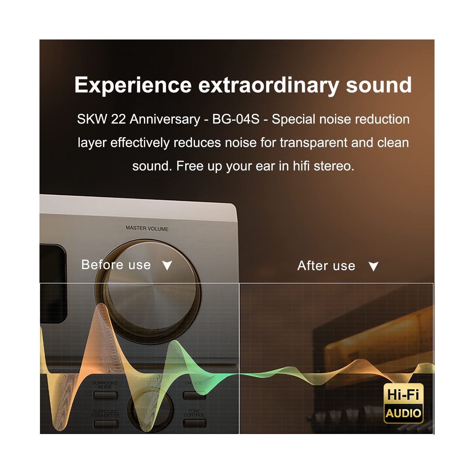 WORLDS BEST CABLES 1 Foot RCA Cable - Gotham GAC-4/1 Star-Quad With Gold Plated Connectors