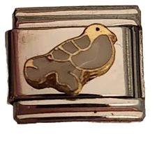 Bird lover white dove Italian Charm 9mm Bracelet Link Mother's Day Birthday gift