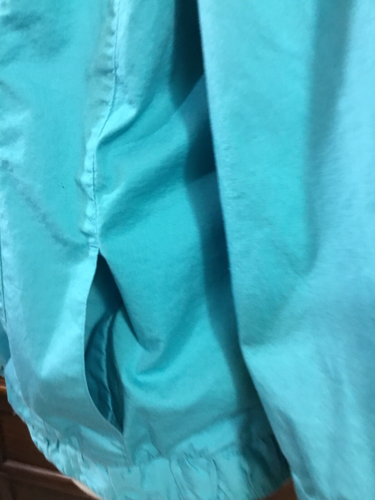 christopher & banks solid light blue ruffled dist… - image 11