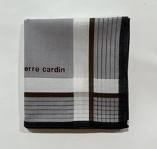 HANDKERCHIEF MEN GREYSTRIPED ART CLASSIC BROWN PLAIN COTTON POCKET SQUARE 17"