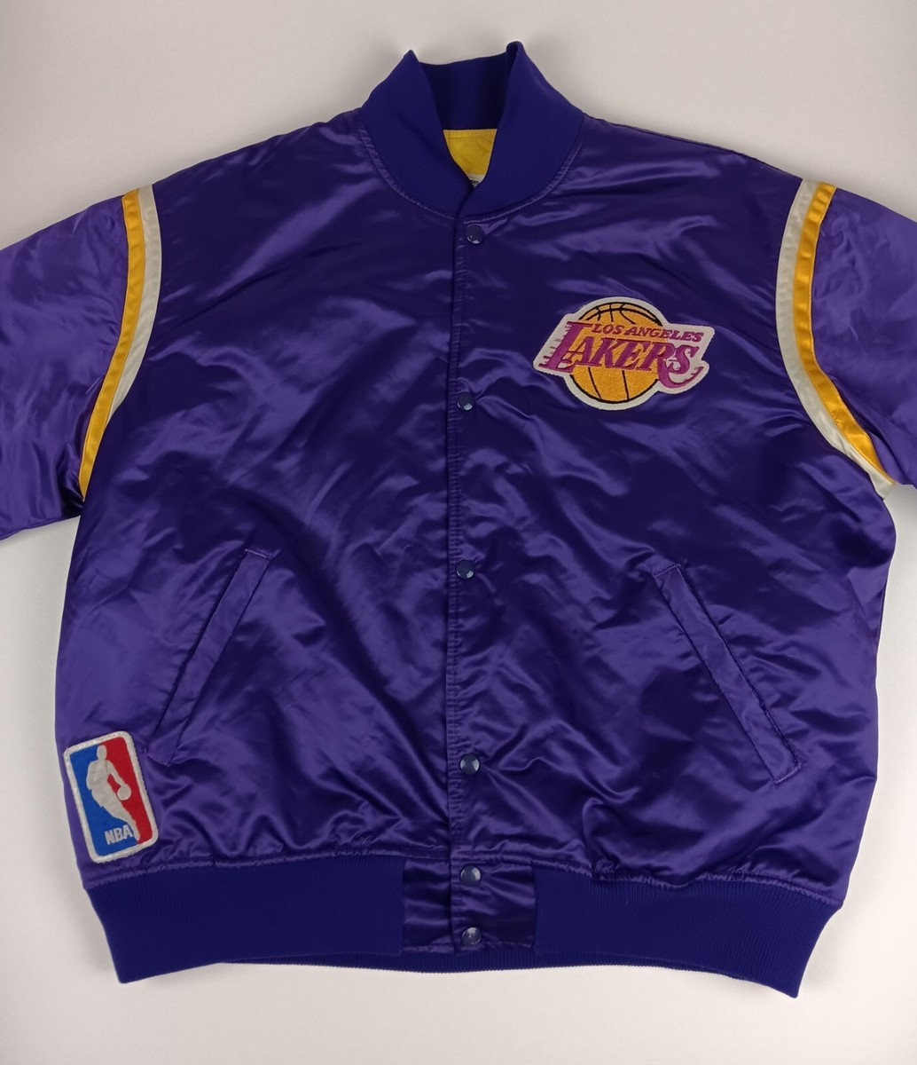Vintage Los Angeles Lakers Starter Jacket Bomber Satin Size