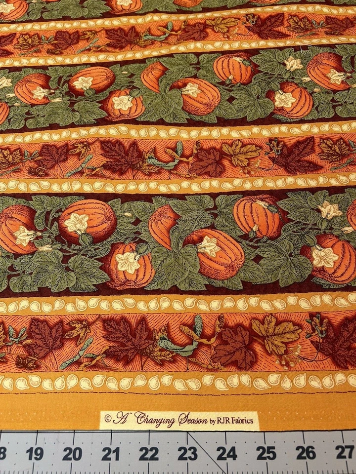 31"x42" Pieza A Cambio Temporada RJR Telas Otoño Calabazas Hojas Tela Edredón Foto 2 de 2