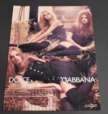 2006 Print Ad Sexy Heels Long Legs Lady Blonde Dolce & Gabbana Dress Straw art