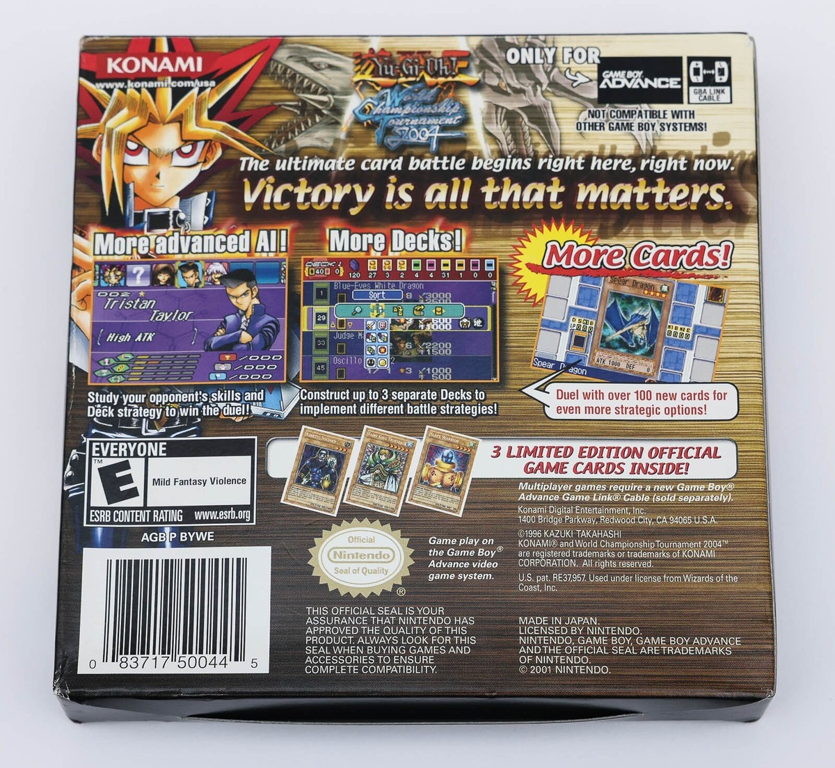 yugioh world championship 2004 gba best deck CGC 9.8 A++ With over 1000 game cards and dozens of popular characters from the Yu Yu-Gi-Oh! World Championship Tournament 2004