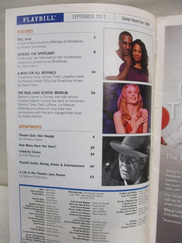 8 Theater Playbills Cats Man and Boy Thoroughly Modern Millie The Grand Tour etc - Picture 16 of 24