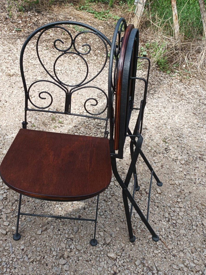 SEDIE PIEGHEVOLI ARTIGIANALI DA GIARDINO LEGNO E