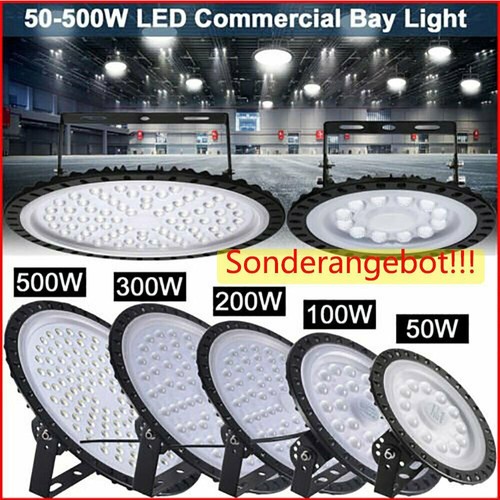 50W-800W UFO LED Hallenbeleuchtung Industrielampe High bay Hallenstrahler Lampe - Bild 2 von 33