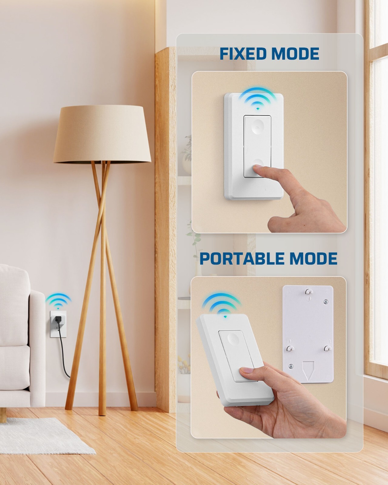DEWENWILS Wireless Light Switch, Remote Control Outlet Switch for Lamps, Lights,