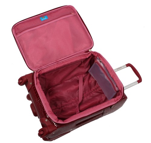 NEW Kathy Van Zeeland Luggage Croco PVC Expandable Spinner Suitcase - Bild 11 von 17