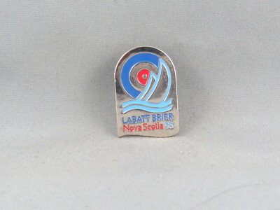 Vintage Curling Pin - 1995 Labatt Brier Nova Scotia Official Logo - Stamped Pin