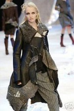 RARE! Manteau Cuir & Peau