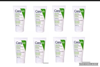 8x CeraVe Hydrating Cream-to-Foam Cleanser 50ml (400ml)