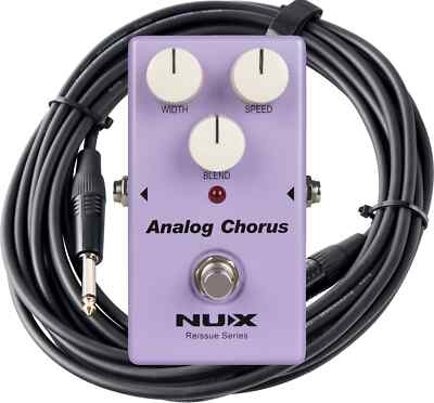Nux Analog Chorus Effektpedal Effect E-Gitarre Pedal Effektgerät Kabel Set