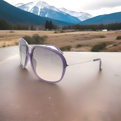 NEW TOM FORD CORI PURPLE RECTANGULAR DOUBLE BRIDGE WOMEN'S SUNGLASSES TF282 78B 