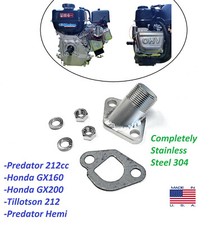 EXHAUST ADAPTER FOR: PREDATOR 212cc HARBOR FREIGHT NPT 3/4 MALE THREADED