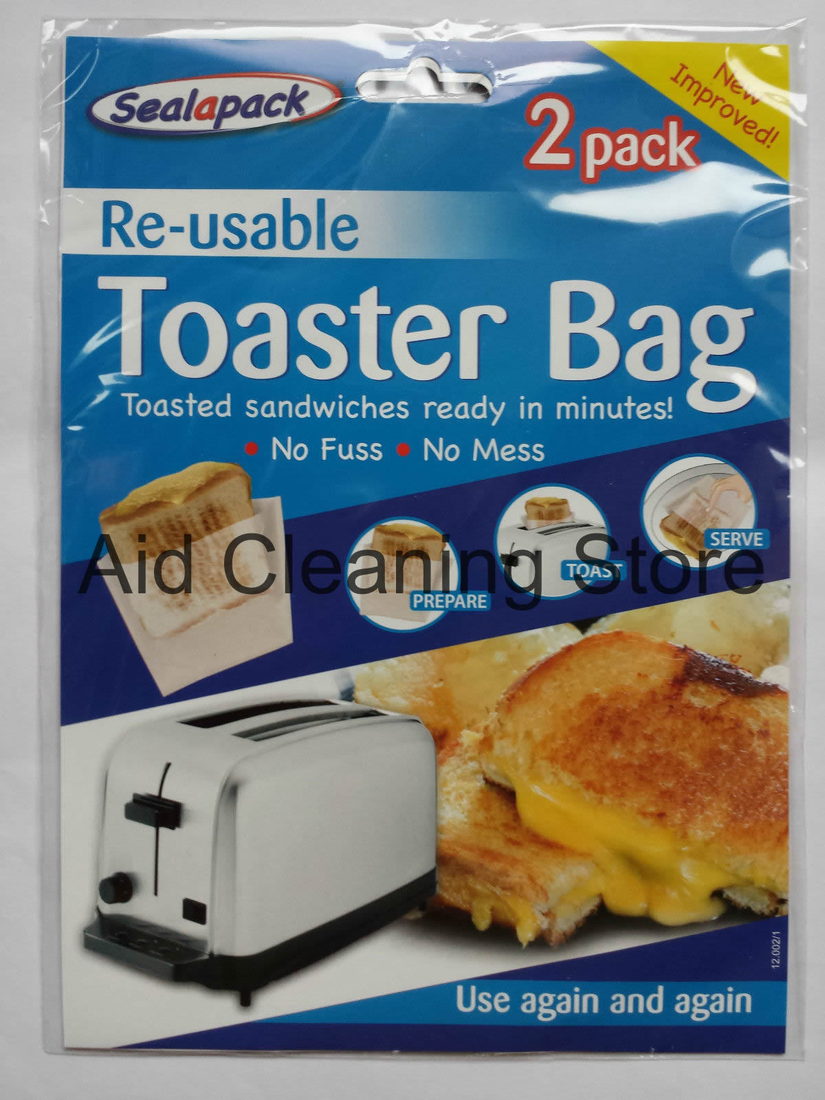 210PK REUSABLE TOASTER TOASTIE SANDWICH TOAST BAGS POCKETS