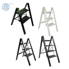 Aluminum Portable Folding Step Stool w/Wide Anti-Slip Pedal Lightweight Ladder
