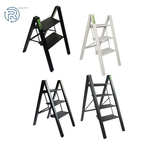 Aluminum Portable Folding Step Stool w/Wide Anti-Slip Pedal Lightweight Ladder - 第 1/12 張圖片