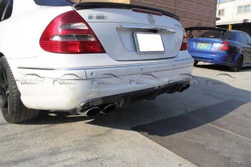 For 2004-09 Mercedes Benz W211 E55 E63 AMG Carbon Fiber Rear Bumper Diffuser Lip - Picture 5 of 7